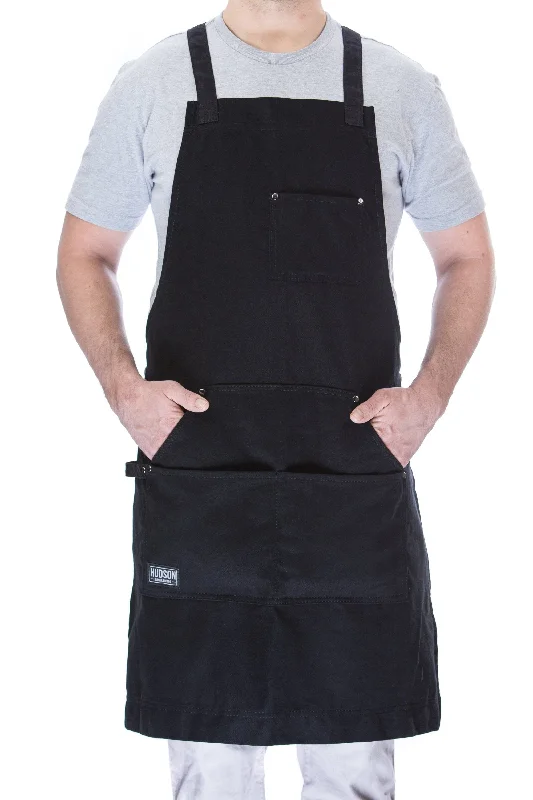 Professional Grade Apron for Kitchen, Grill, and BBQ (Black) - HDG805