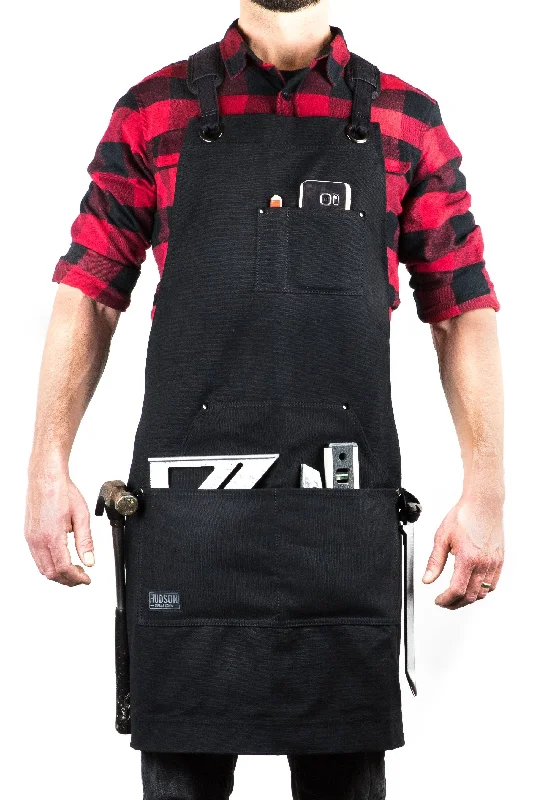 Heavy Duty 16 oz Waxed Canvas Shop Apron - DELUXE EDITION - HDG901D