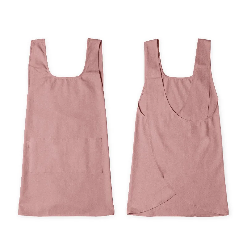 Hudson Durable Goods Cross Back Smock Apron for Women in Rose