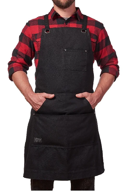 Heavy Duty 16 oz Waxed Canvas Work Apron (Black) - HDG901