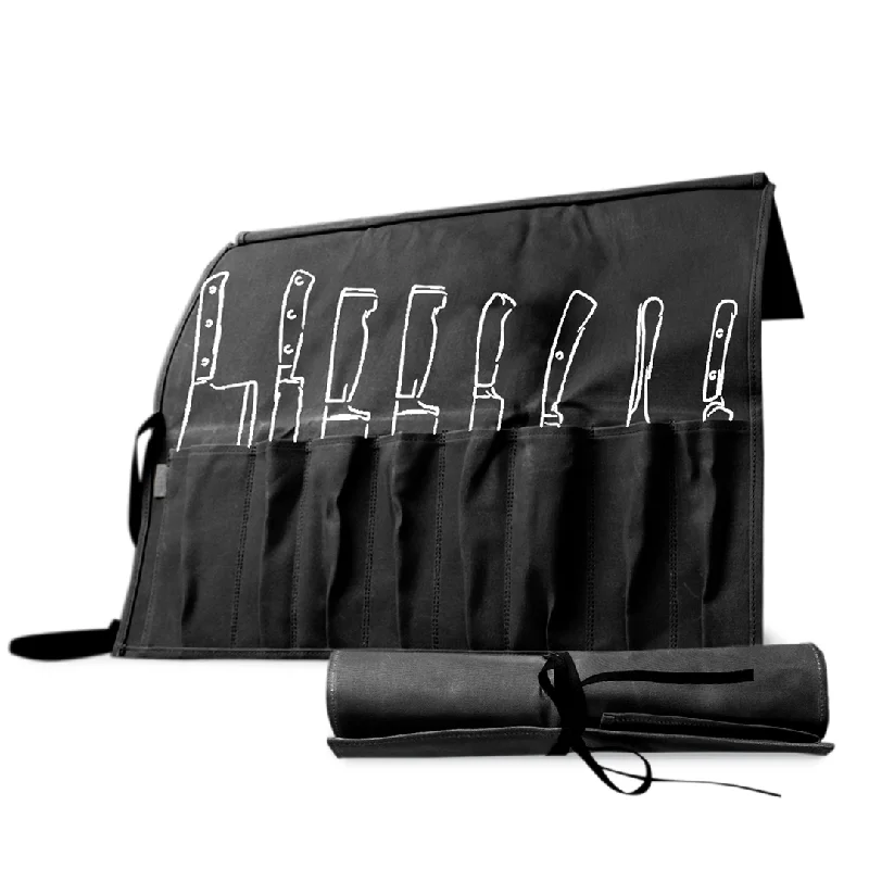 Hudson Durable Goods Premium Waxed Canvas Knife Roll (Charcoal)