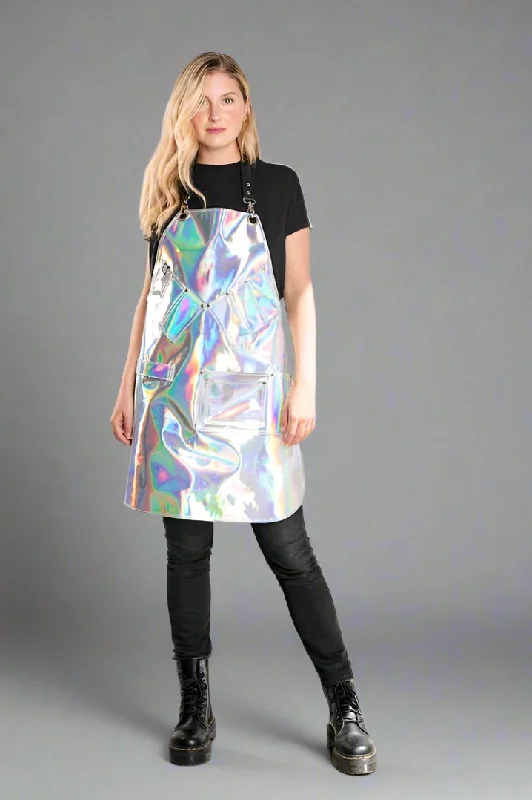 Holographic Vinyl Stylist Apron