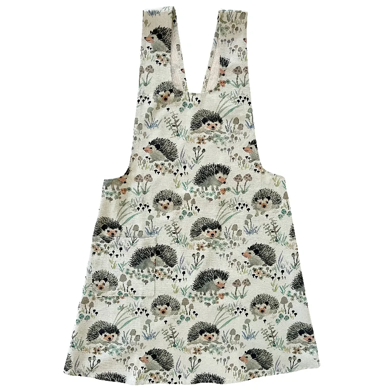 Pinafore Apron- Hedgehogs in fog