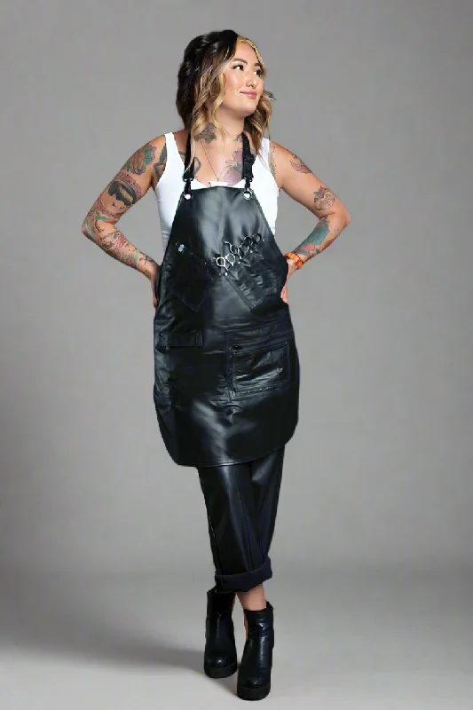 Leather Stylist Apron - BLACKOUT