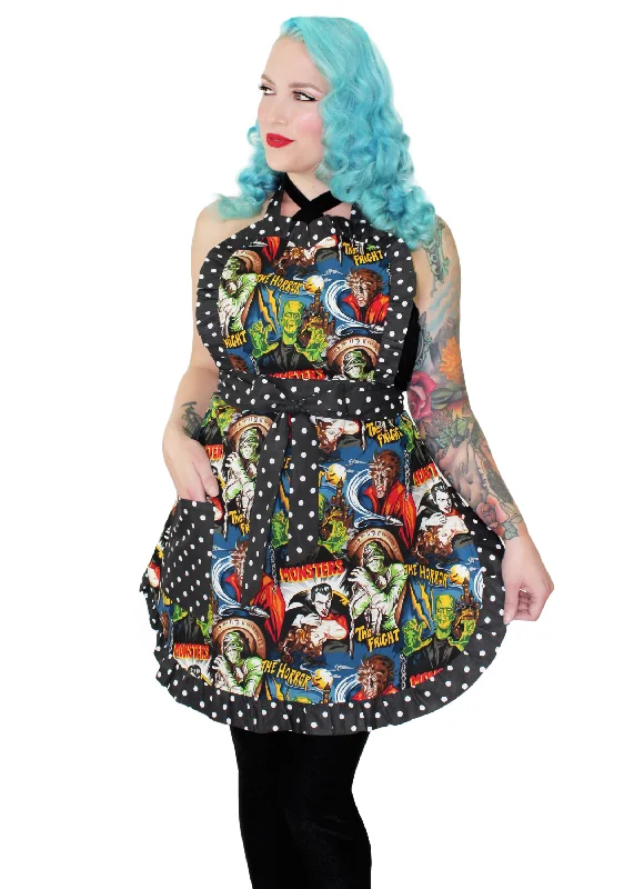 Retro Horror Movie Hollywood Monsters Vintage Inspired Apron #A908