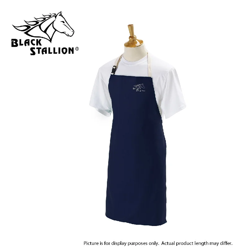 Revco FN9-42A 42", 9 oz. Navy Flame-Resistant Cotton Bib Apron (1 Apron)