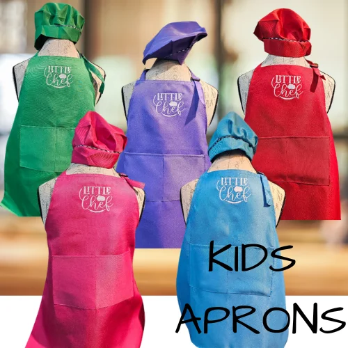 Apron & Hat set   Children Little Chef Helper  Many colors