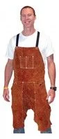 Tillman 3849 24" x 48" Premium Dark Brown Split Leg Bib Apron (1 Apron)