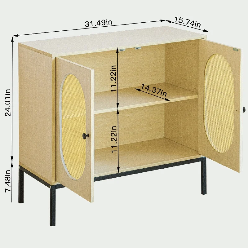 31.5'' Tall 2- Door Accent Cabinet