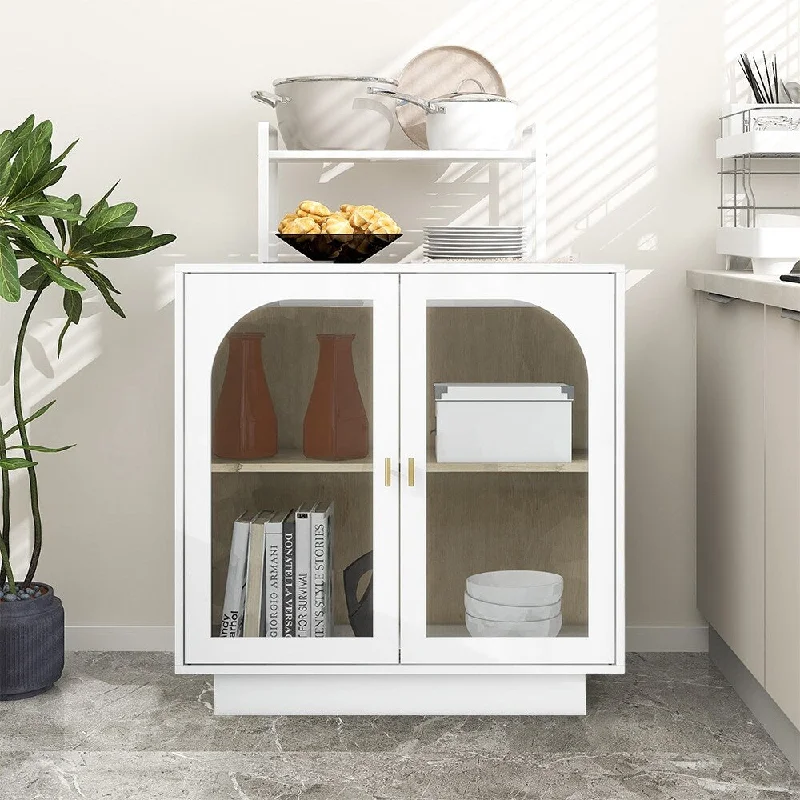 Accent Cabinet with Acrylic Doors with Adjustable Shelves - 31.10"Lx13.78"Wx31.5"H