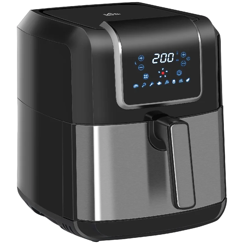 1700W 6.5L Air Fryer 8 Presets With Digital Display Black & Grey