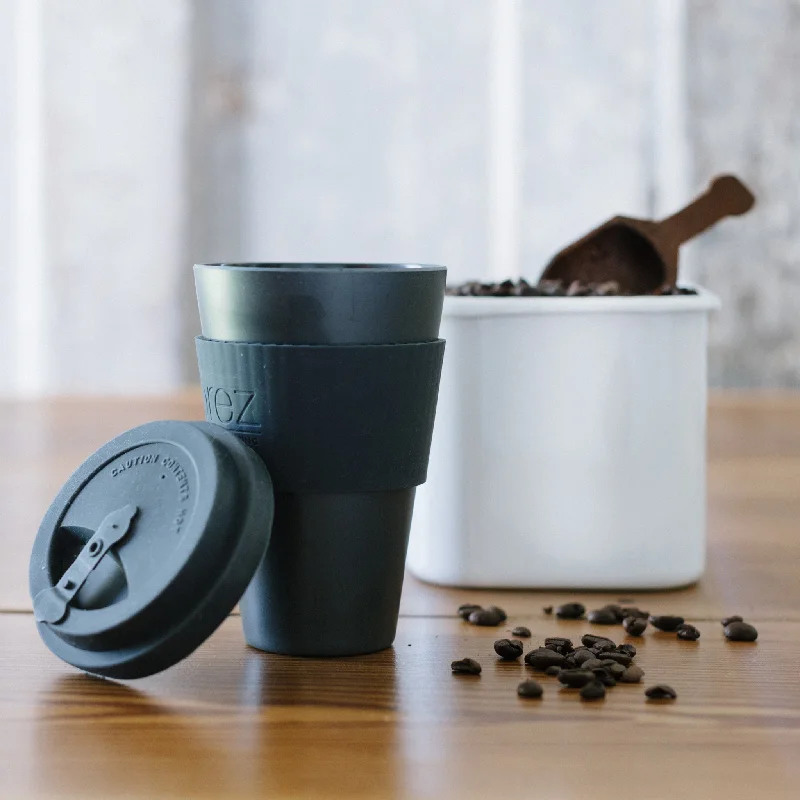 Bamboo Coffee Cup with Silicone Sleeve + Top