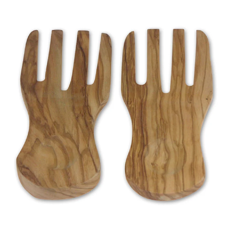 Berard Olive Wood Salad Serving Hands, 2 Piece Set