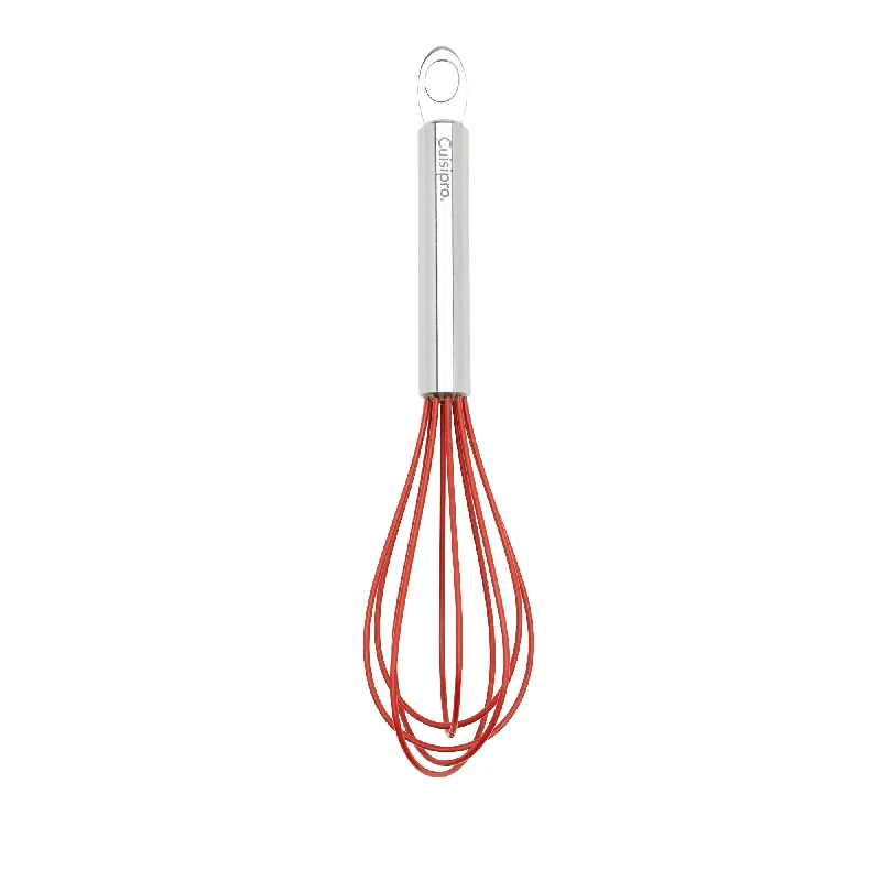 Cuisipro 8 Inch Silicone Egg Whisk, Red