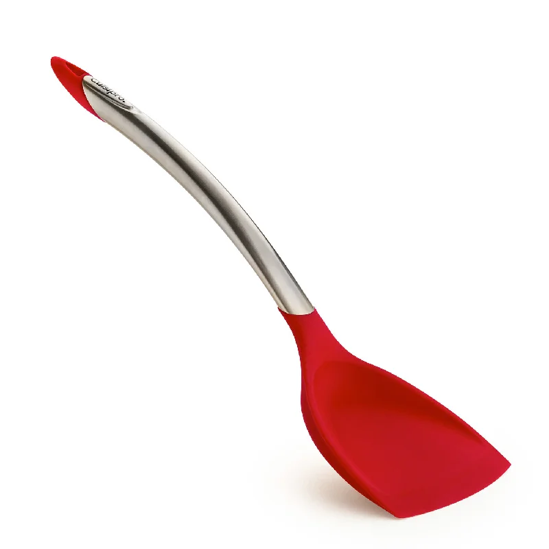 Cuisipro Silicone & Stainless Steel Wok Turner, Red