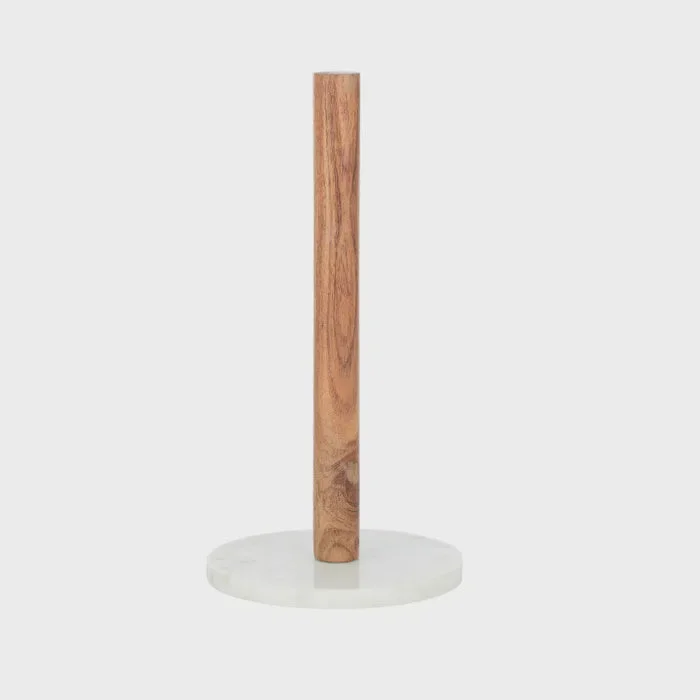 Mira Marble/Wood Towel Holder