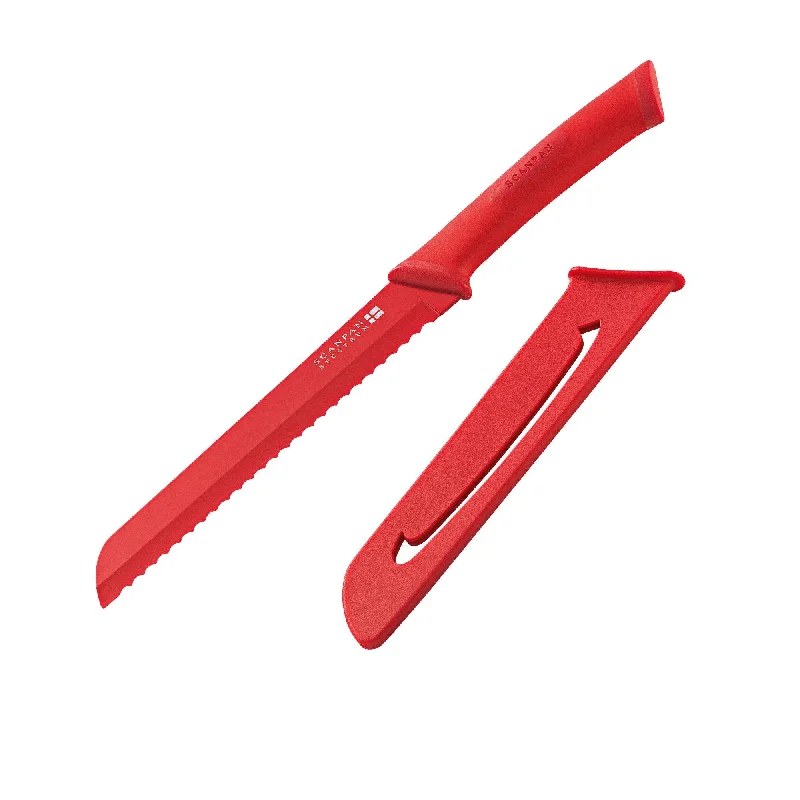 Scanpan Spectrum Soft Touch Bread Knife in Red