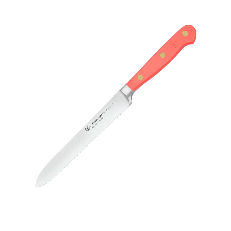 Wusthof Classic Serrated Utility Knife 14cm Coral Peach