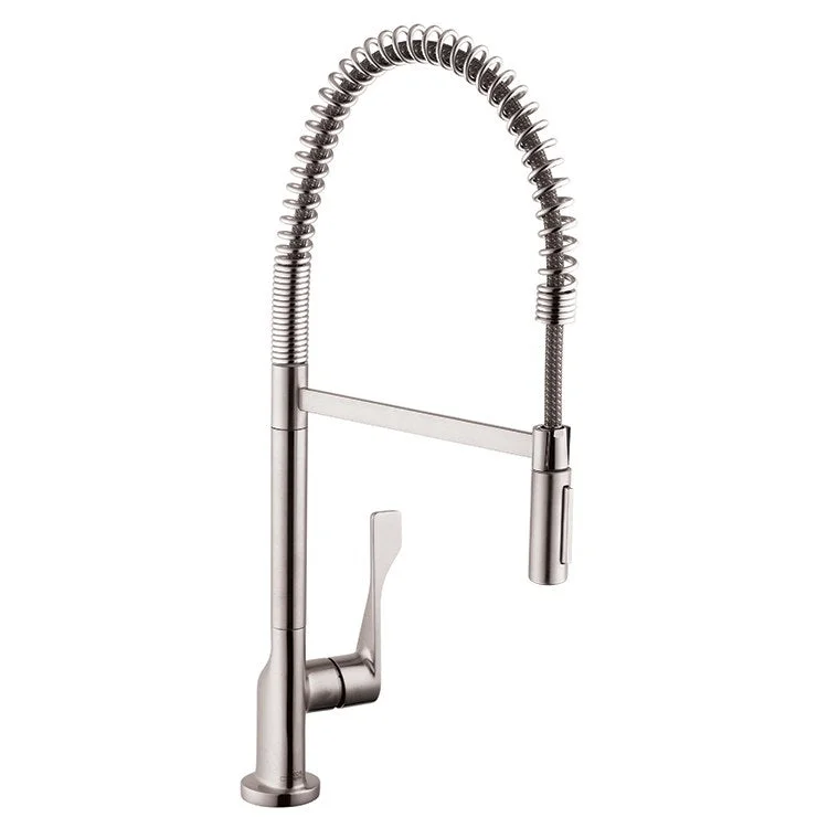 AXOR Citterio Kitchen Faucet with Pull-Out Spring Spout and Locking Spray Diverter