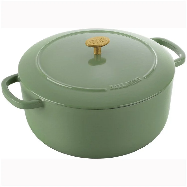 Bellamonte 7.5-Quart Cast Iron Round Dutch Oven - Saggio Green