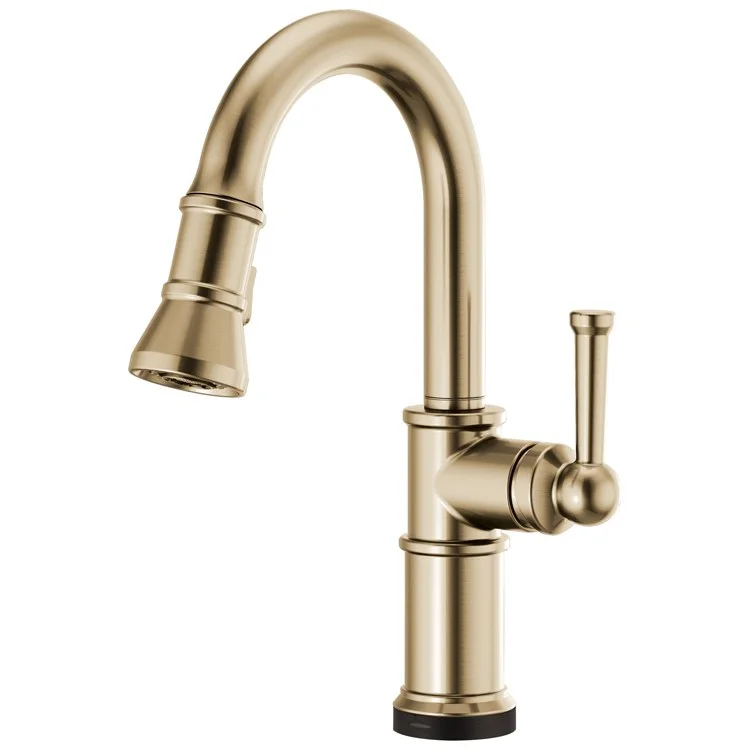 Prep Faucet Artesso SmartTouch Technology 1 Lever ADA Brilliance Luxe Gold Pull Down 2 Function Wand Aerated Stream/Spray 360 Degree Swivel