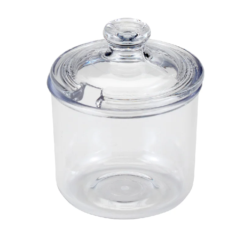 Cambro 8 Oz Plastic Condiment Jar with Slotted Lid, Clear