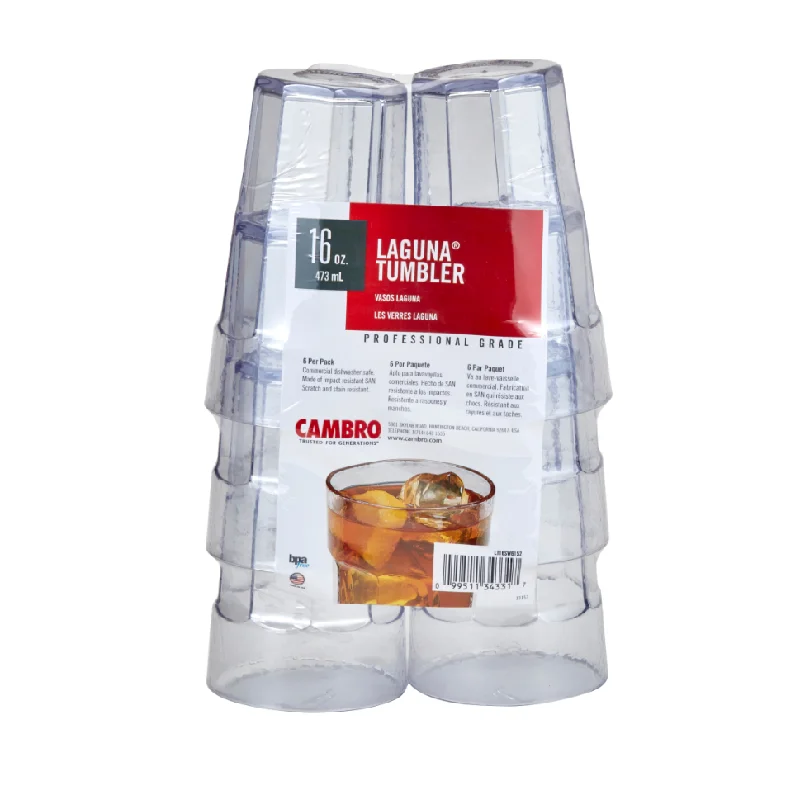 Cambro Laguna 16 Oz Tumbler, Clear