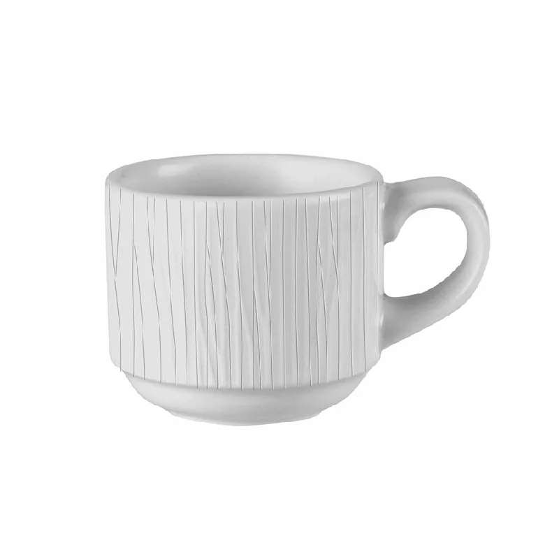 Churchill Bamboo 3 Oz Stacking Cup, White 12 /Case - WHBALSC31