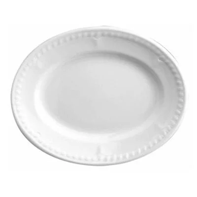 Churchill Buckingham 10" Oval Platter, White 12 /Case - W BD101