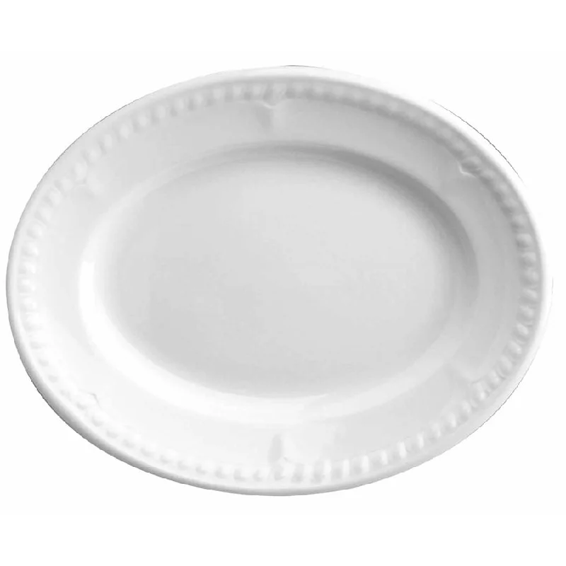 Churchill Buckingham 12" Oval Platter, White 12 /Case - W BD121