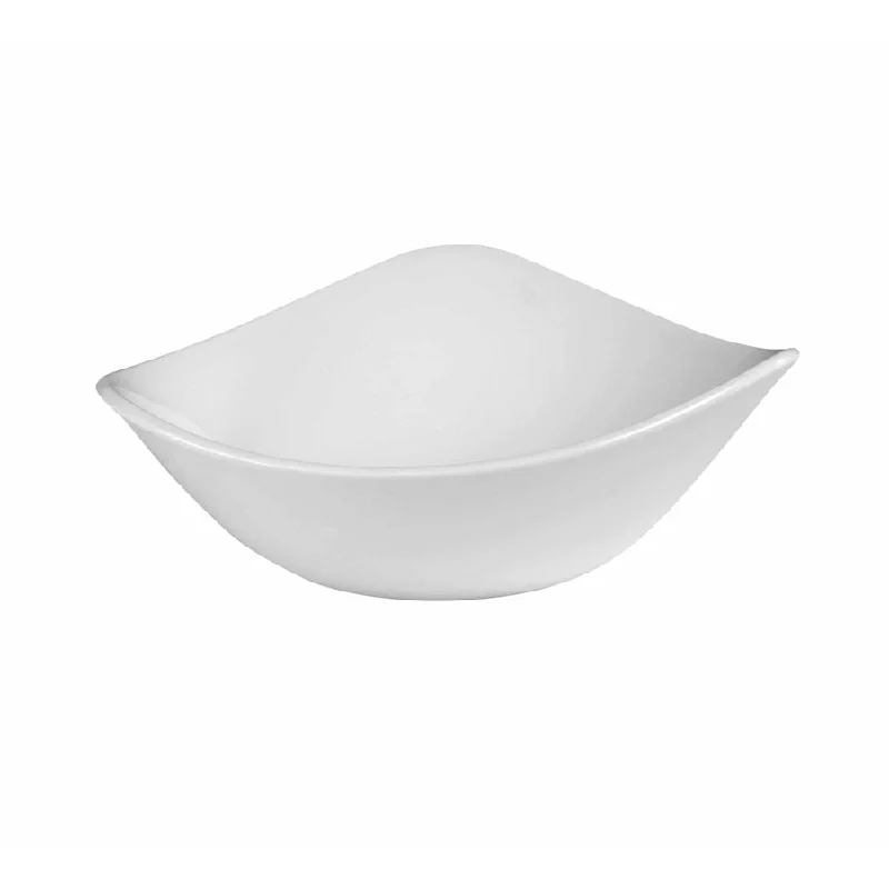 Churchill Lotus 9 Oz Triangle Bowl, White 12 /Case* - WH TRB6