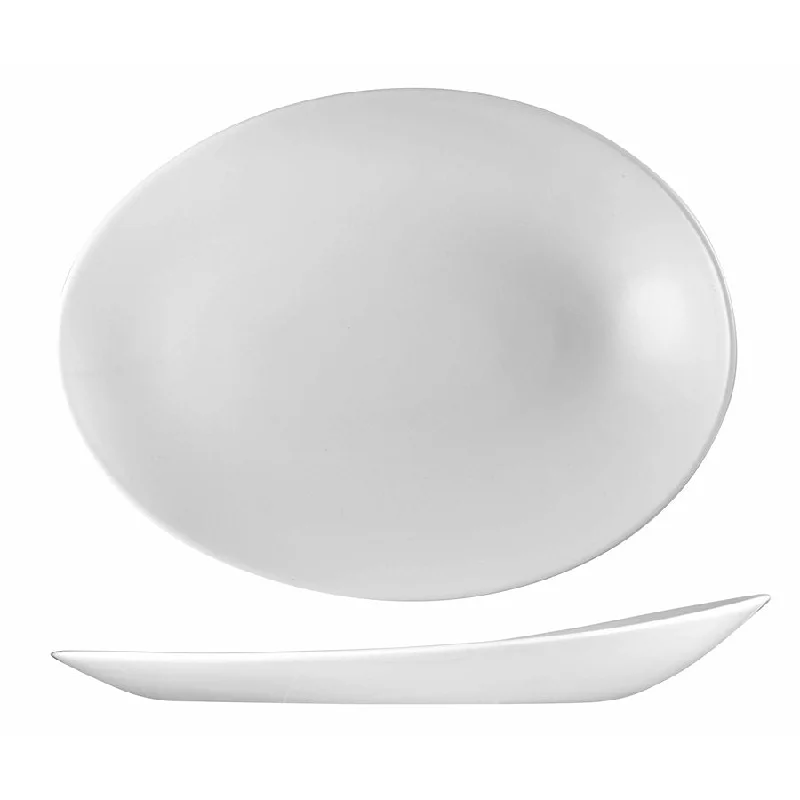 Churchill Orb 13.6" x 9" Oval Plate, White 12 /Case - WH OR141