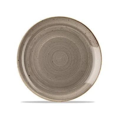 Churchill Stonecast 10.25" Coupe Plate, Peppercorn Grey 12 /Case - SPGSEV101