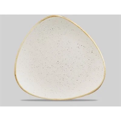 Churchill Stonecast 10.5" Triangle Plate, Barley White 12 /Case - SWHSTR101