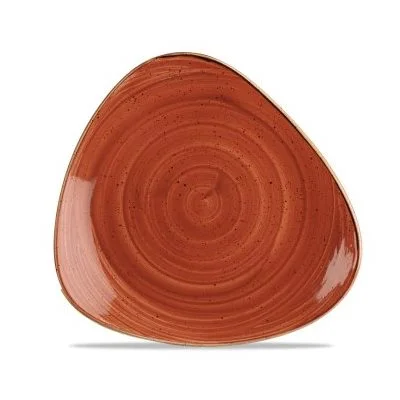 Churchill Stonecast 10.5" Triangle Plate, Spiced Orange 12 /Case - SSOSTR101