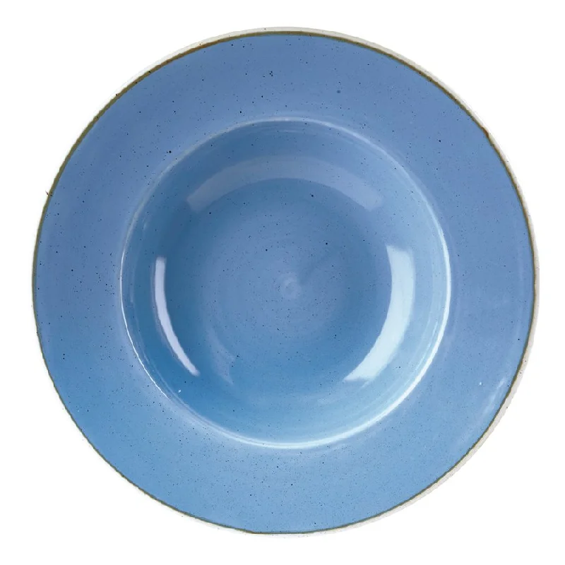 Churchill Stonecast 16.5 Oz Wide Rim Bowl, Cornflower Blue 12 /Case - SCFSVWBL1