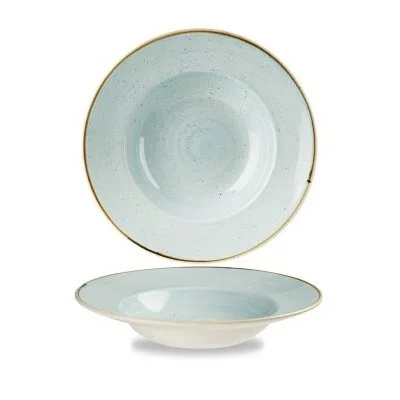 Churchill Stonecast 16.5 Oz Wide Rim Bowl, Duck Egg Blue 12 /Case - SDESVWBL1