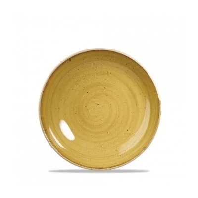 Churchill Stonecast 6.5" Coupe Plate, Mustard Seed Yellow 12 /Case - SMSSEVP61