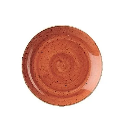 Churchill Stonecast 8.7" Coupe Plate, Spiced Orange 12 /Case - SSOSEVP81