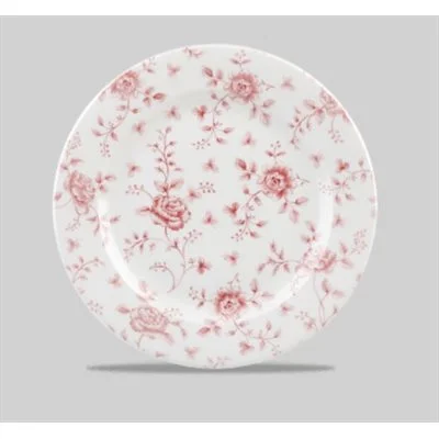 Churchill Vintage Prints 12" Plate, Cranberry Rose Chintz 6 /Case - RCCBP111