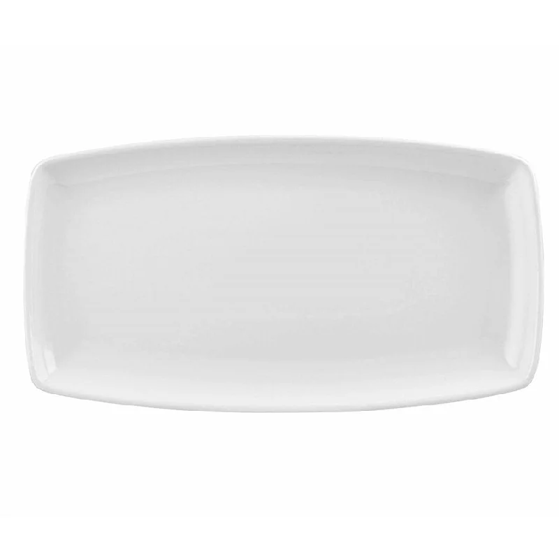 Churchill X Squared+ 14" x 7.25" Oblong Plate, White, 6 /Case - WH OP14