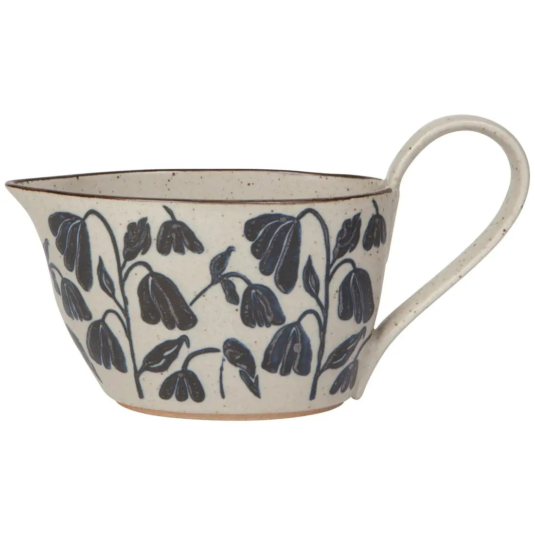 Organic Print Ceramic Gravy Boat