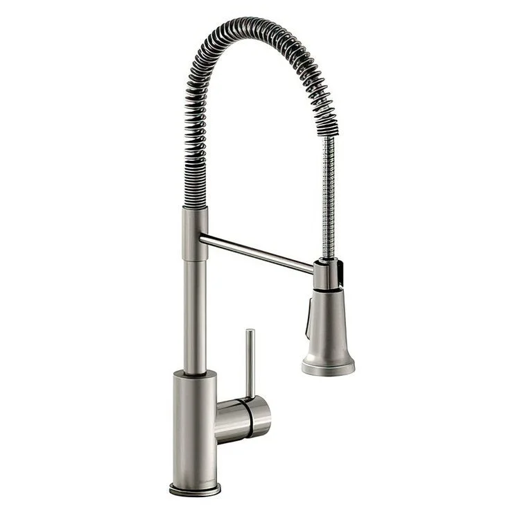 Kitchen Faucet Avado Deck Mount 1 Lever ADA Lustrous Steel Semi-Pro 1 Hole Spout Height 21-11/16 Inch