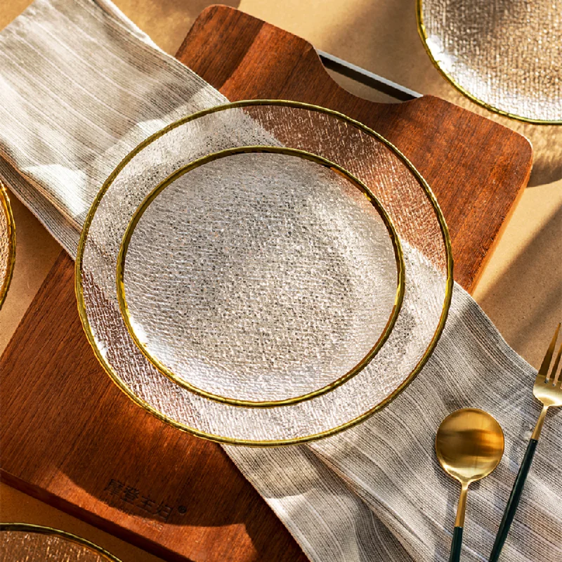 Golden Rim Glass Dinnerware