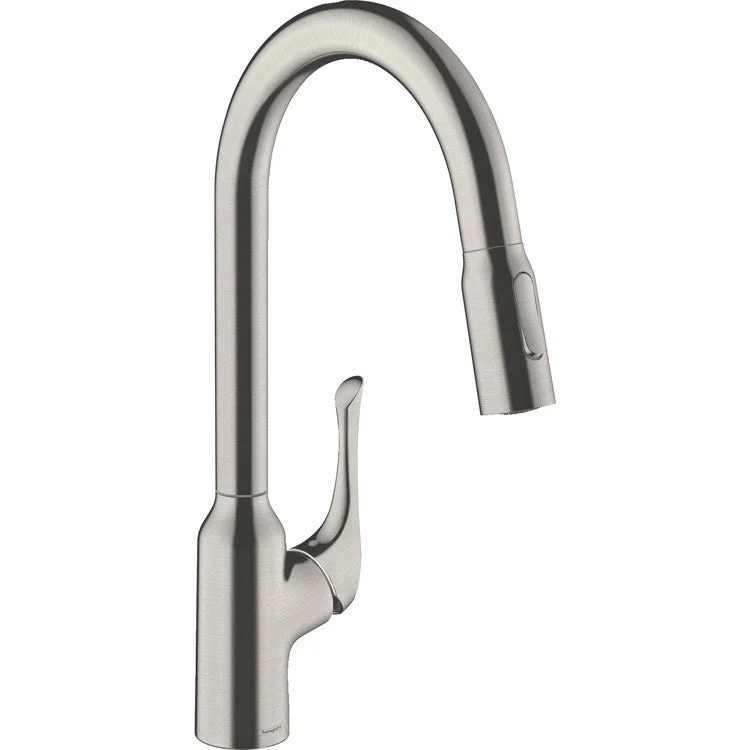 Kitchen Faucet Allegro N MagFit 1 Lever ADA Steel Optic Pull Down 2 Function 360 Degree Swivel 1.75 Gallons per Minute