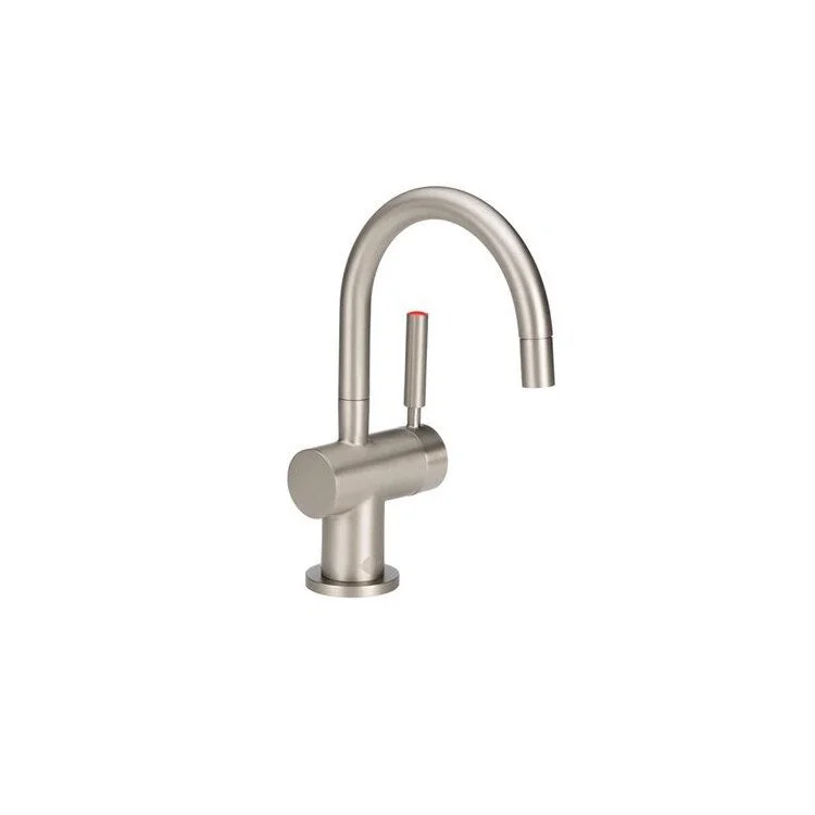 Hot Water Dispenser Indulge Modern Instant Faucet 1 Lever 1 Hole Satin Nickel Swivel