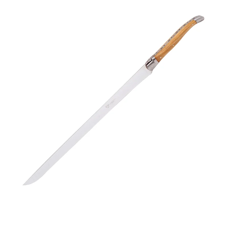 Laguiole En Aubrac Ham Knife 30cm Olive Wood