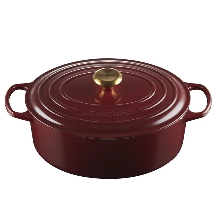 Signature 5.5-Quart Oval Enameled Cast Iron Dutch Oven - Rhone