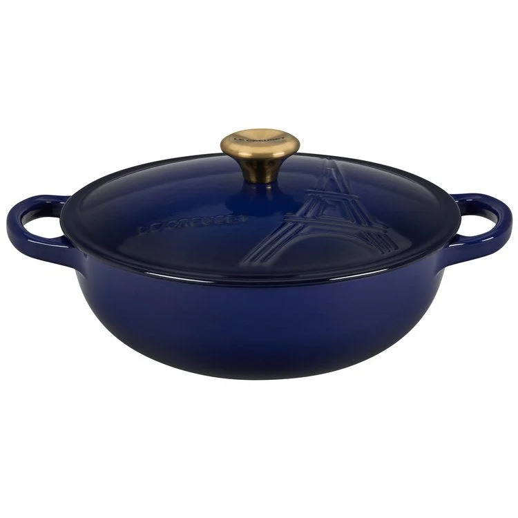 Eiffel Tower Collection Signature 2.5-Quart Cocotte with Gold Knob - Indigo