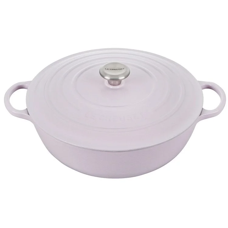 Signature 3.75-Quart Cast Iron Oval Casserole with Stainless Steel Knob - Shallot